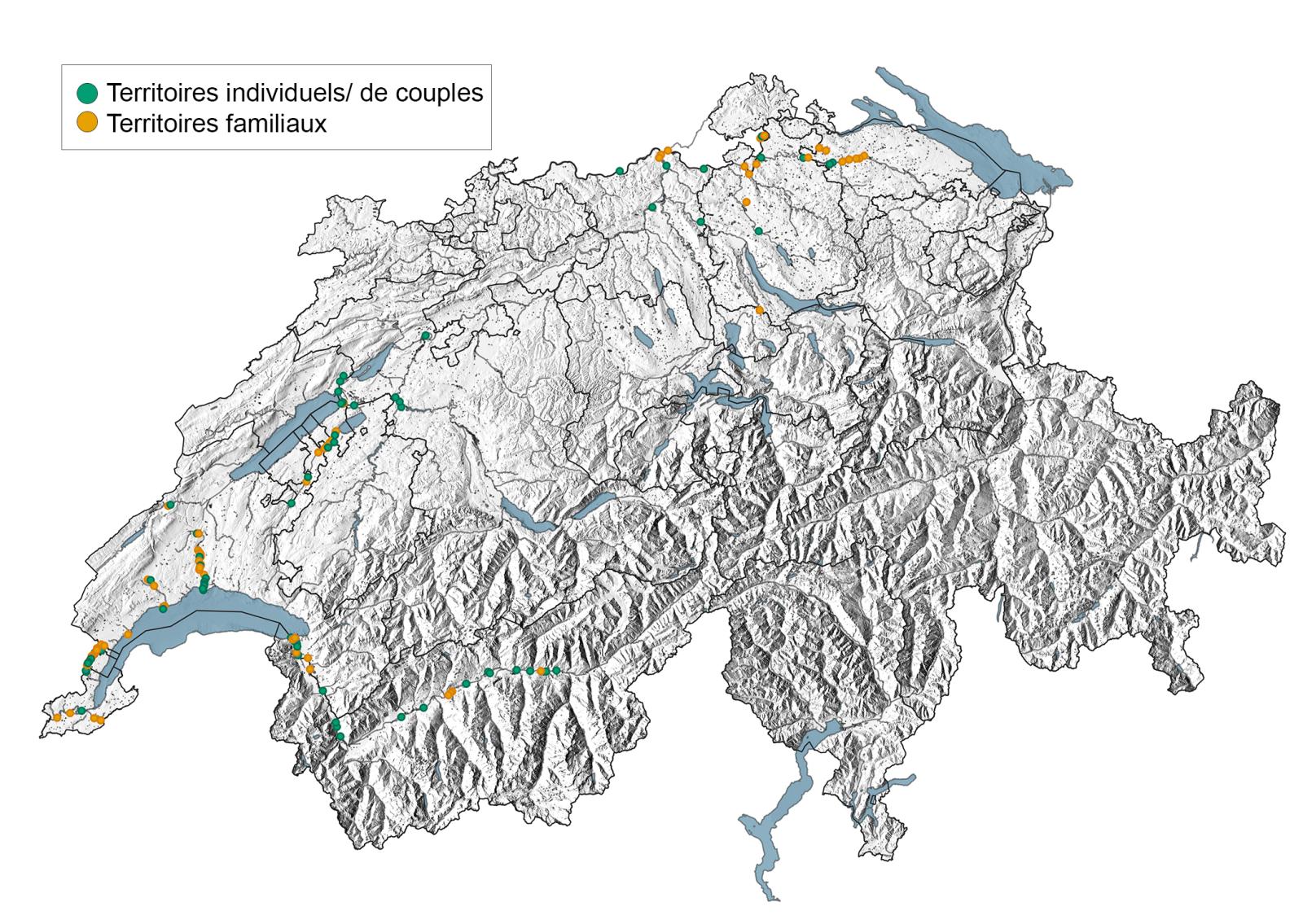 Distribution du castor en 1993