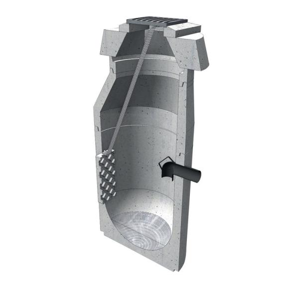 Aide à la sortie en béton, installé dans un puits