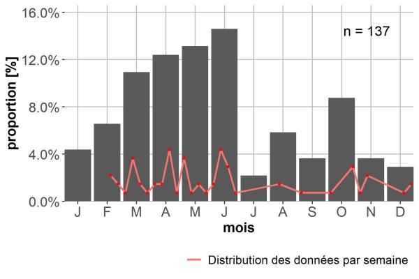 Carabes de Suisse  - Drypta dentata - phénologie