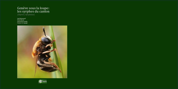 Genève sous la loupe : les syrphes du canton (Diptera, Syrphidae)